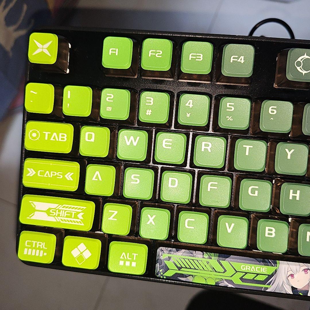 DAREU 緑 LK175 黒軸 RGB 単色 ゲーミングキーボード