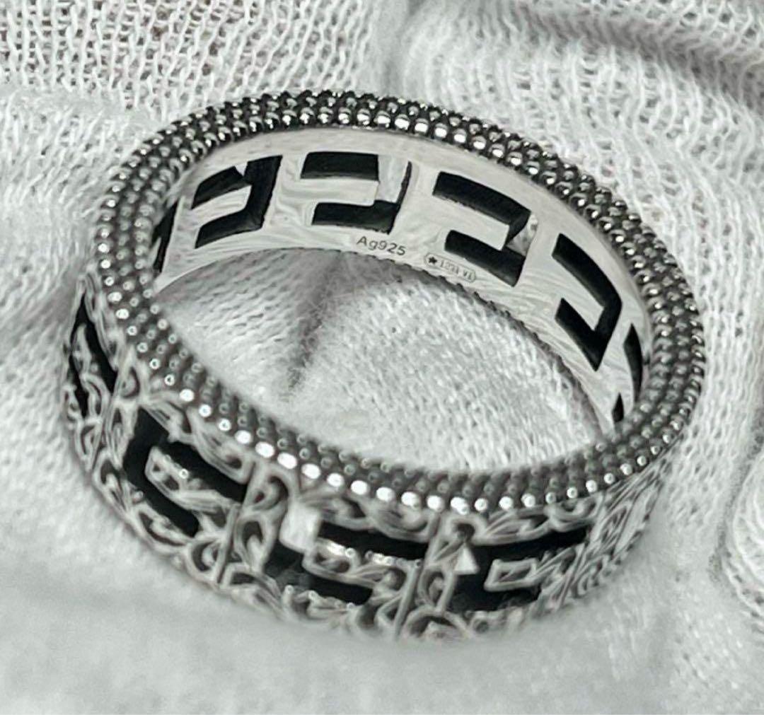 極美品‼️GUCCI 指輪　燻‼️スクエアGリング 14号