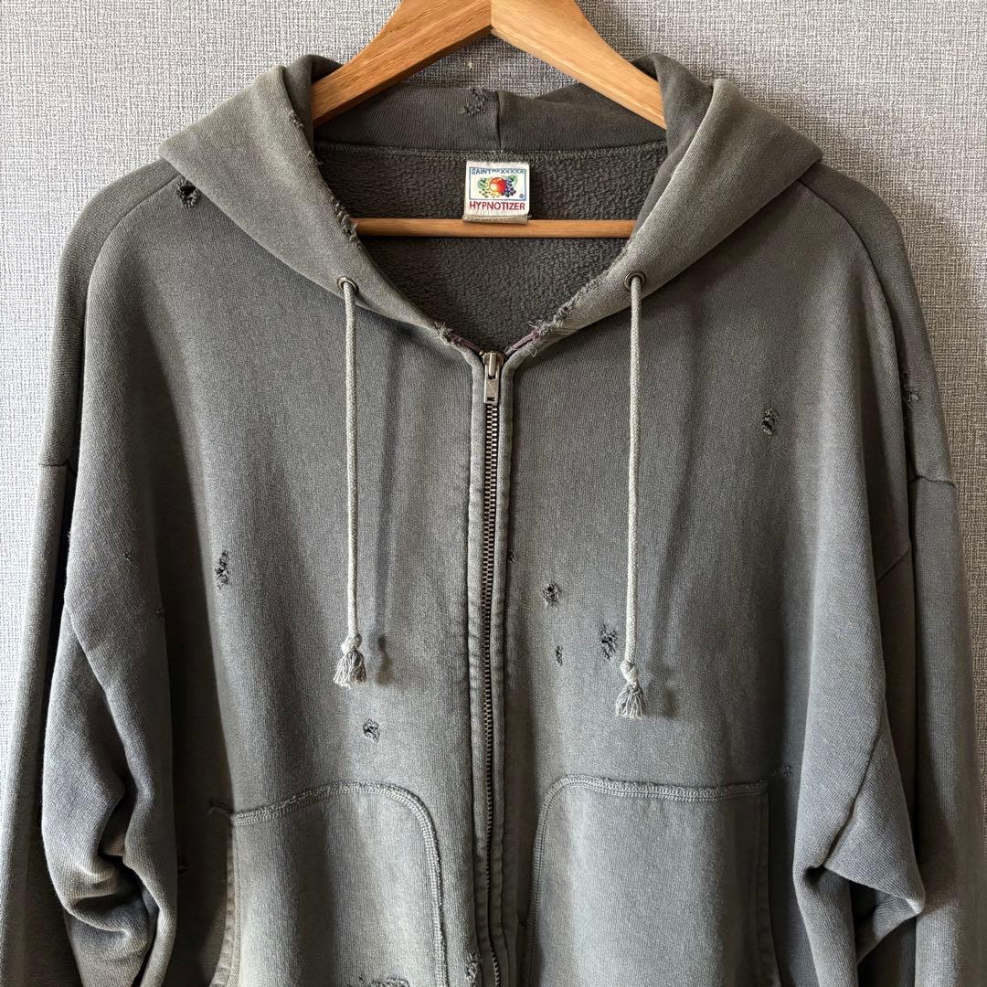 23AW SAINT MICHAEL ダメージジップフーディ