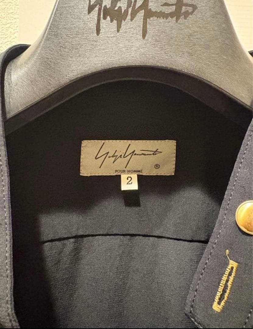 【希少】　ヨウジヤマモト19AW LOOK29 金釦スタンドシャツ