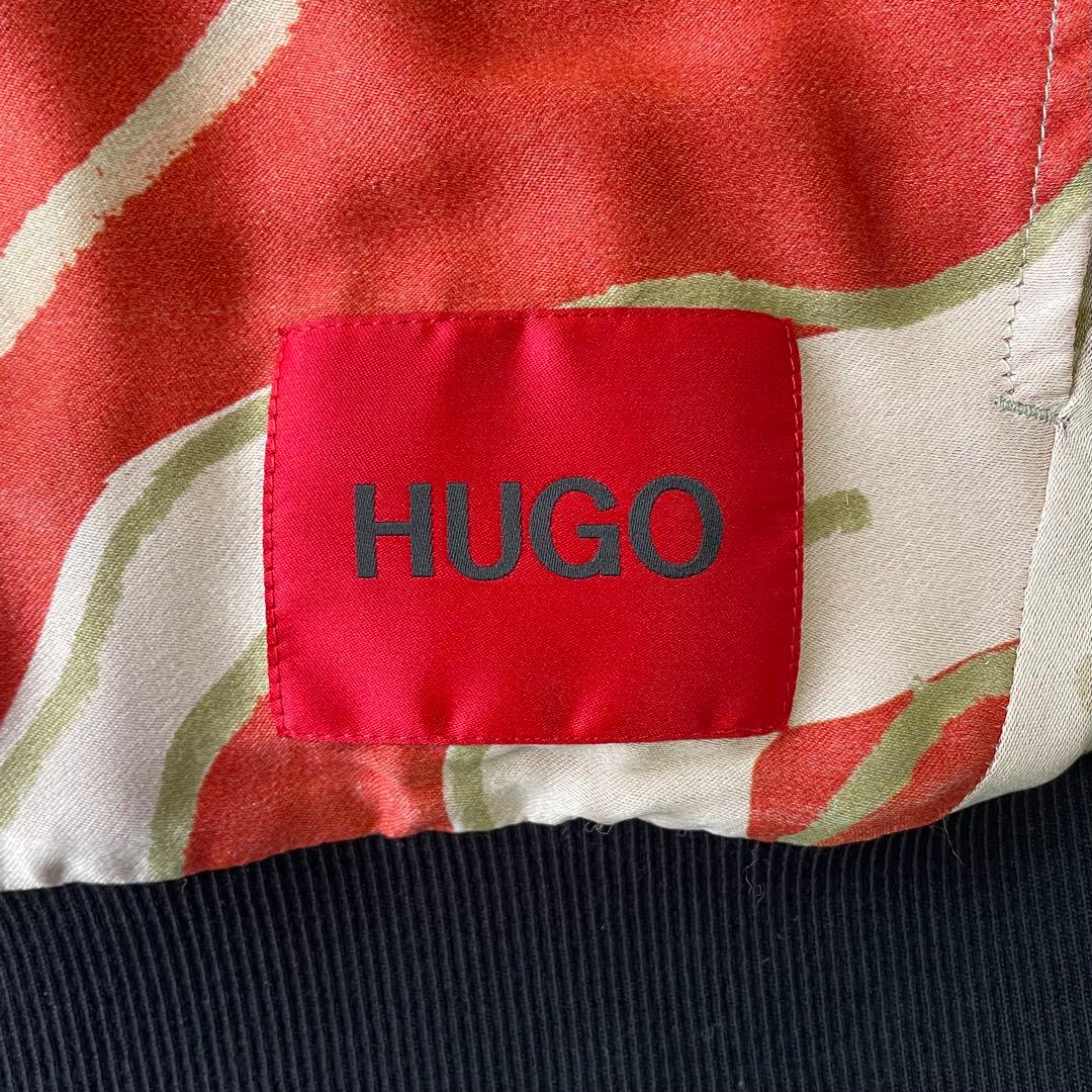 希少 HUGO BOSS ヒューゴボス 和柄 鶴 ボンバージャケット M