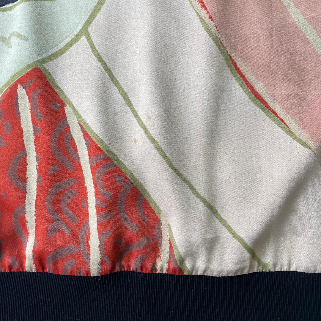 希少 HUGO BOSS ヒューゴボス 和柄 鶴 ボンバージャケット M