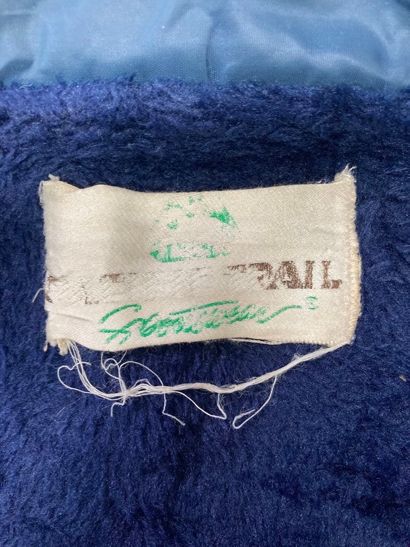 ヴィンテージ ナイロンコーチジャケット 刺繍 Firestone ネイビー