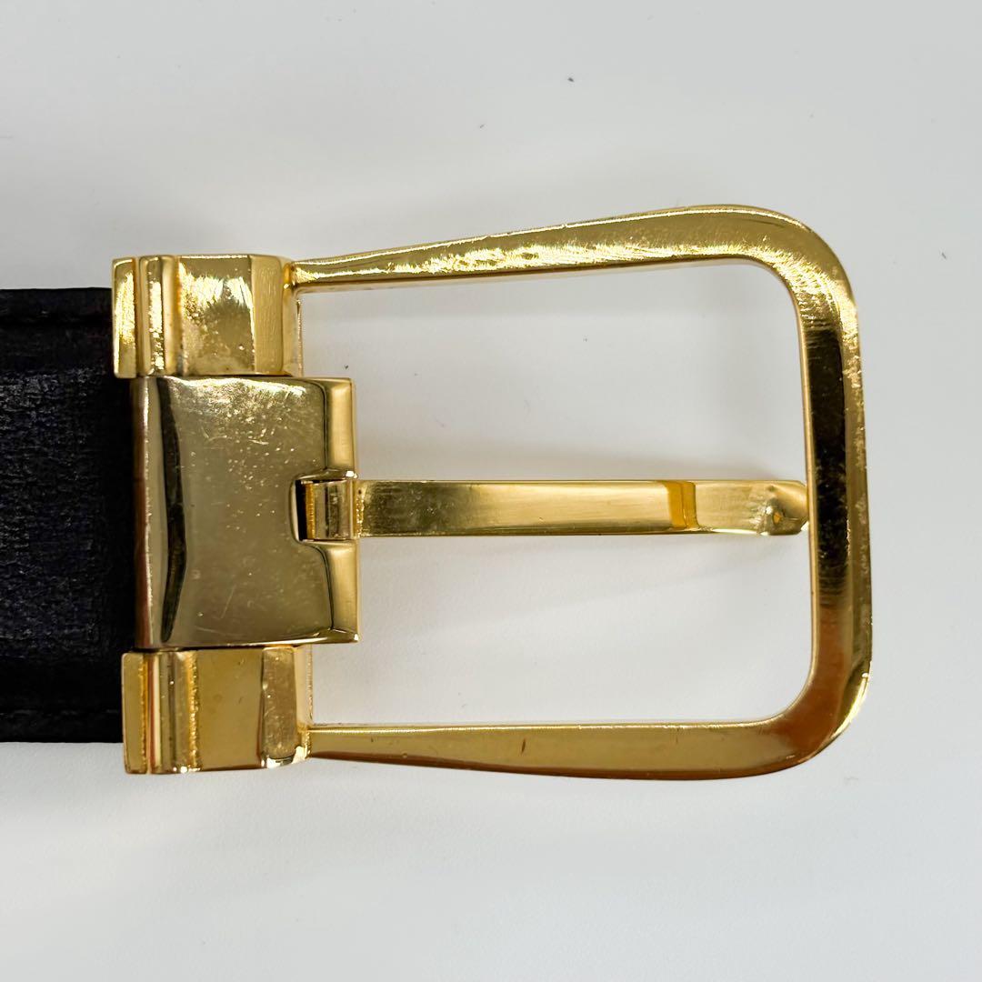♡美品♡ セリーヌ CELINE トリオンフ レザーベルト ブラック ゴールド
