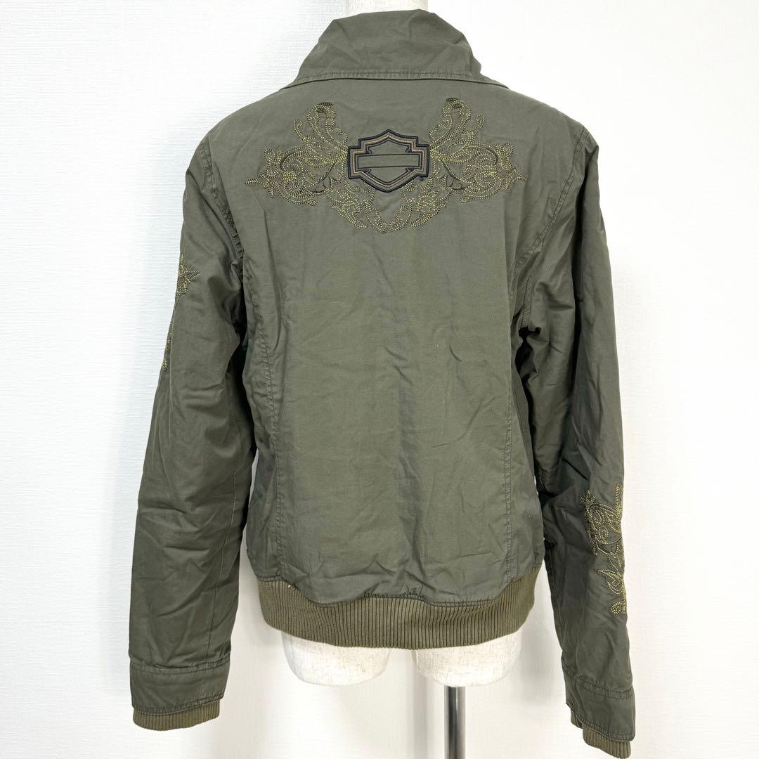 y2k✨️ Harley-Davidson 刺繍 ミリタリー ジャケット