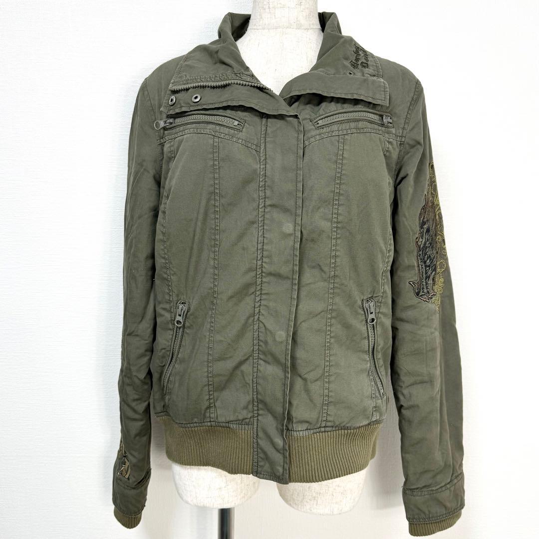 y2k✨️ Harley-Davidson 刺繍 ミリタリー ジャケット