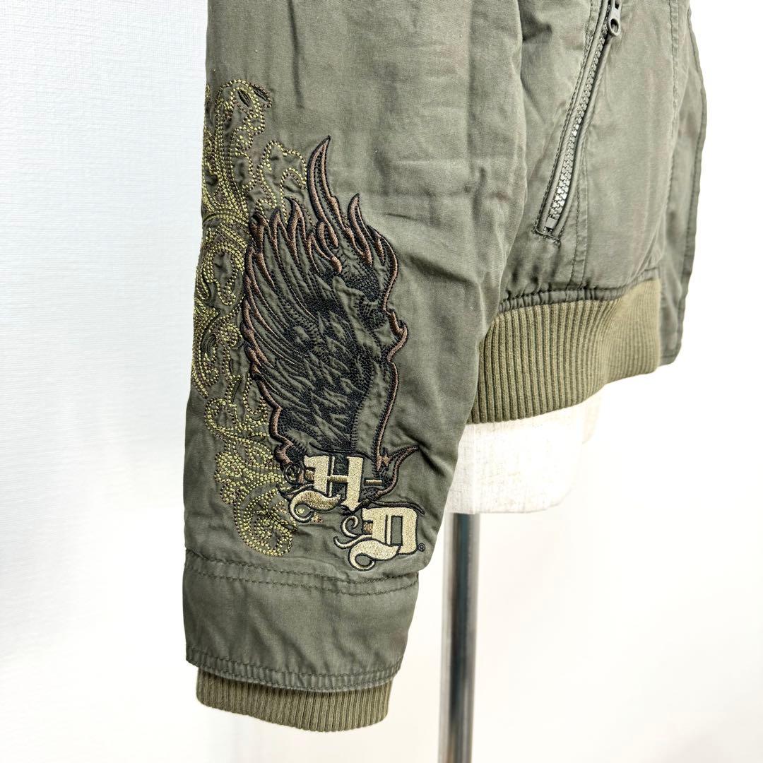 y2k✨️ Harley-Davidson 刺繍 ミリタリー ジャケット