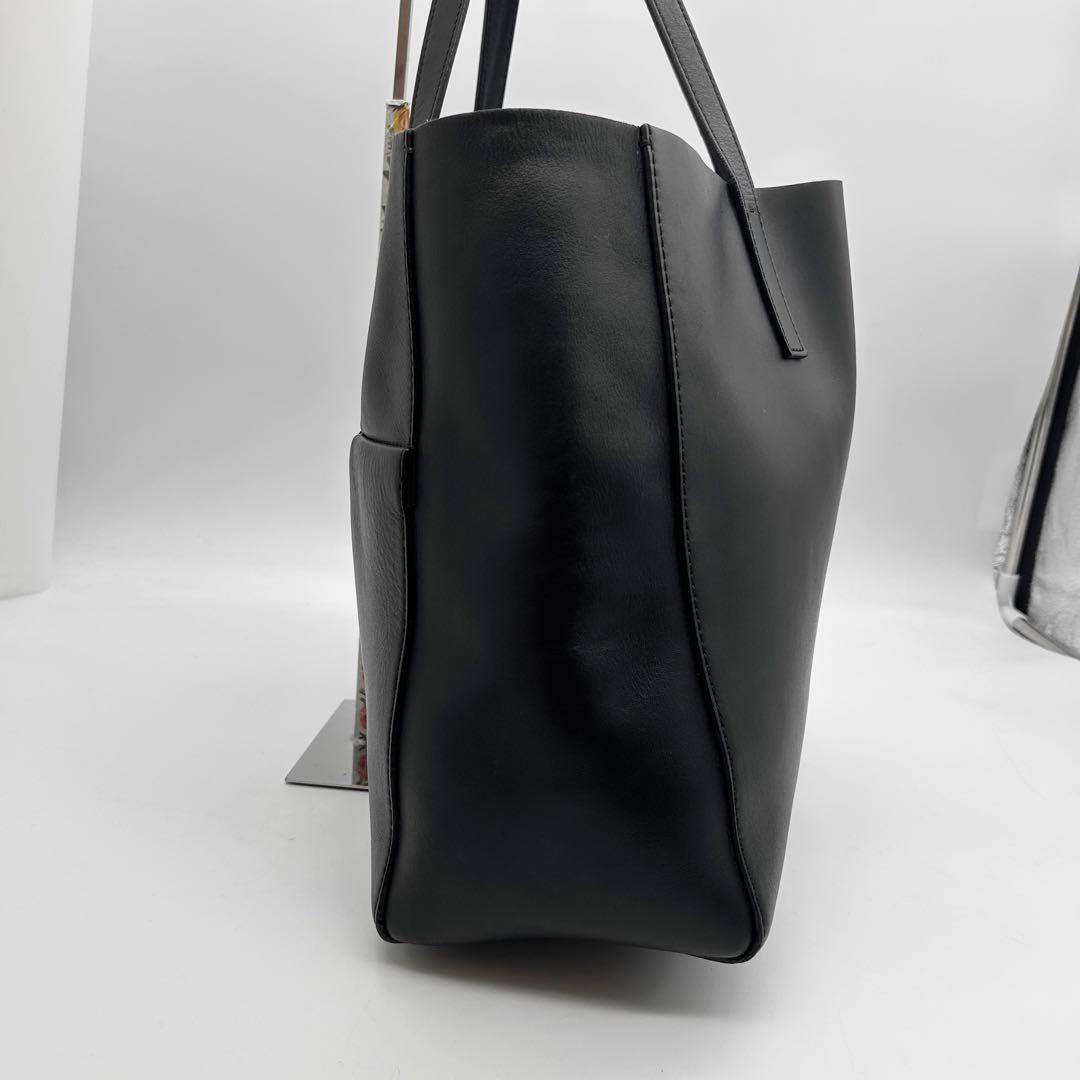 HAGS　高島屋　トートバッグ　ビジネス　オールレザー　黒　ロゴ　A4　肩掛け