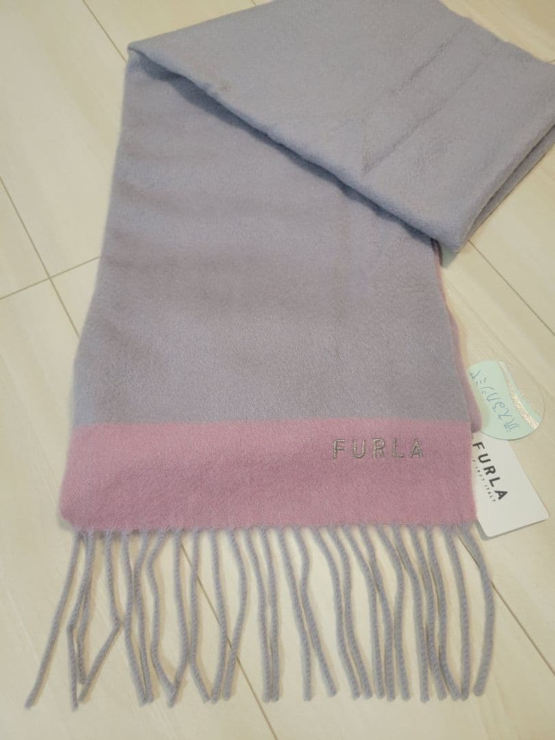 FURLA 洗えるカシミヤ マフラー ピンク系 フルラ 新品 カシミヤ100%