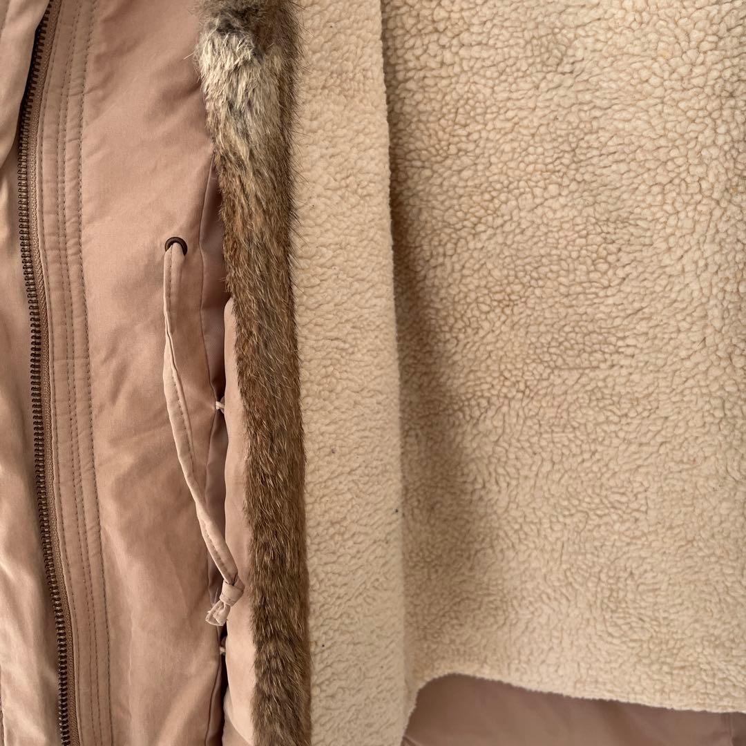 SHIPS ラビットファー2WAY モッズコート