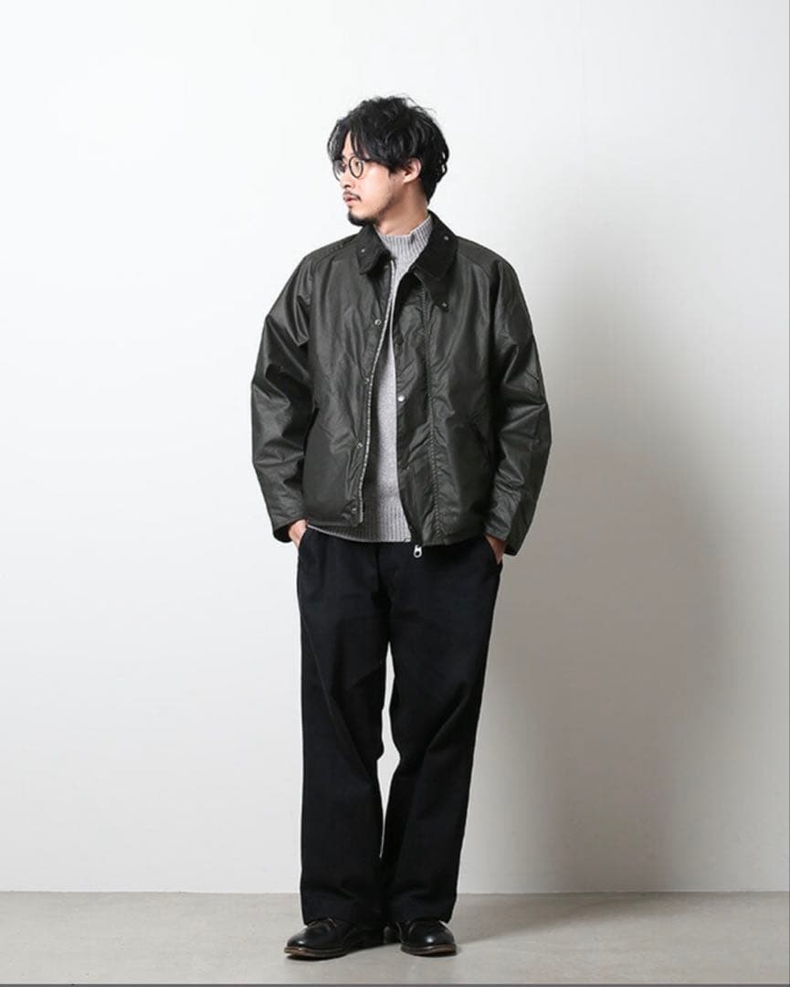 美品　Barbour トランスポート ブラック サイズ40 WAX JACKET