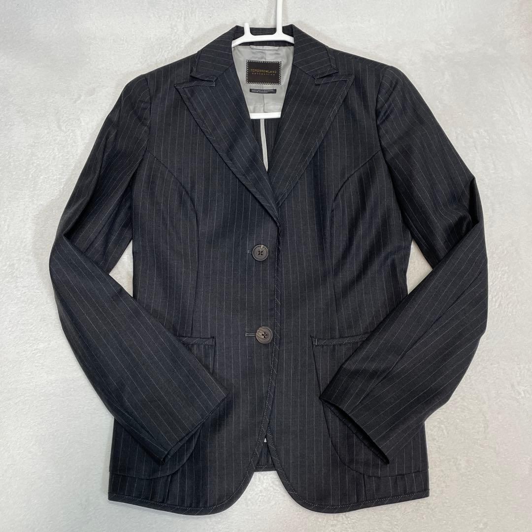 美品 TOMORROWLAND ウール100% セットアップ ピンストライプ M