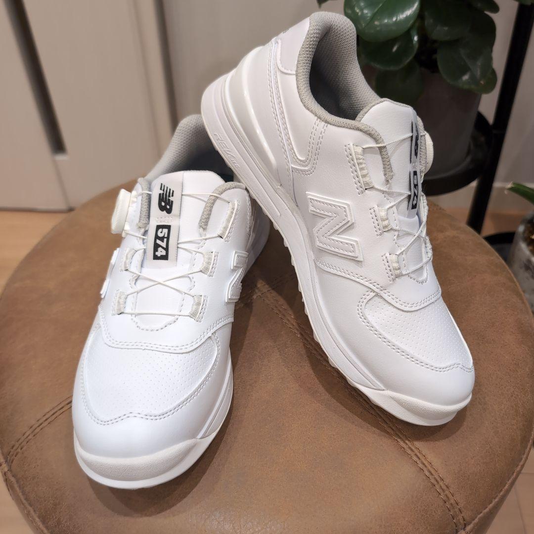 ま*め様 【新品】new balance ニューバランス シューズ 574 ホワ