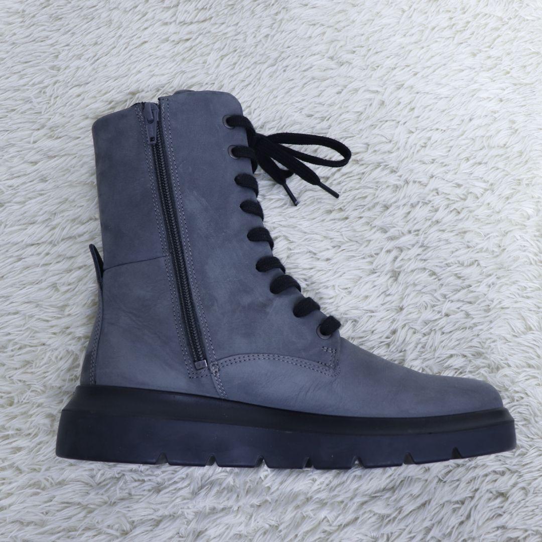 ecco　ヌーベル　レースアップ　サイドジップ　ブーツ　24cm