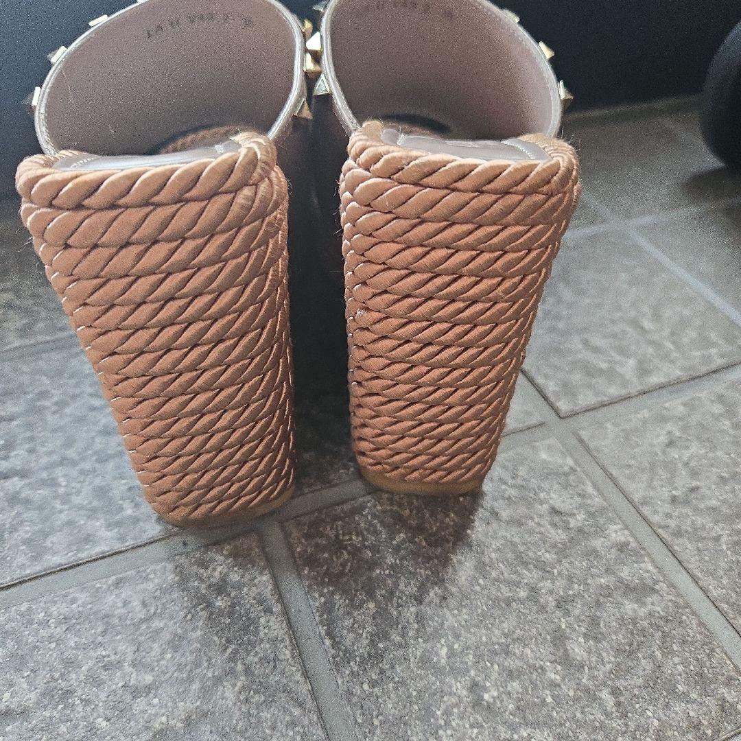 VALENTINO　ピンク　ジュート　サンダル