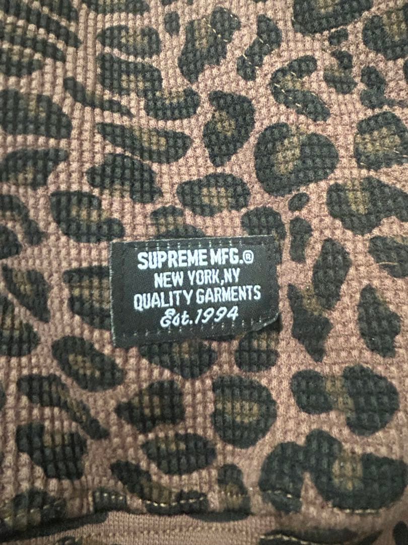 トップス Supreme Hooded Zip Up Thermal Leopard S