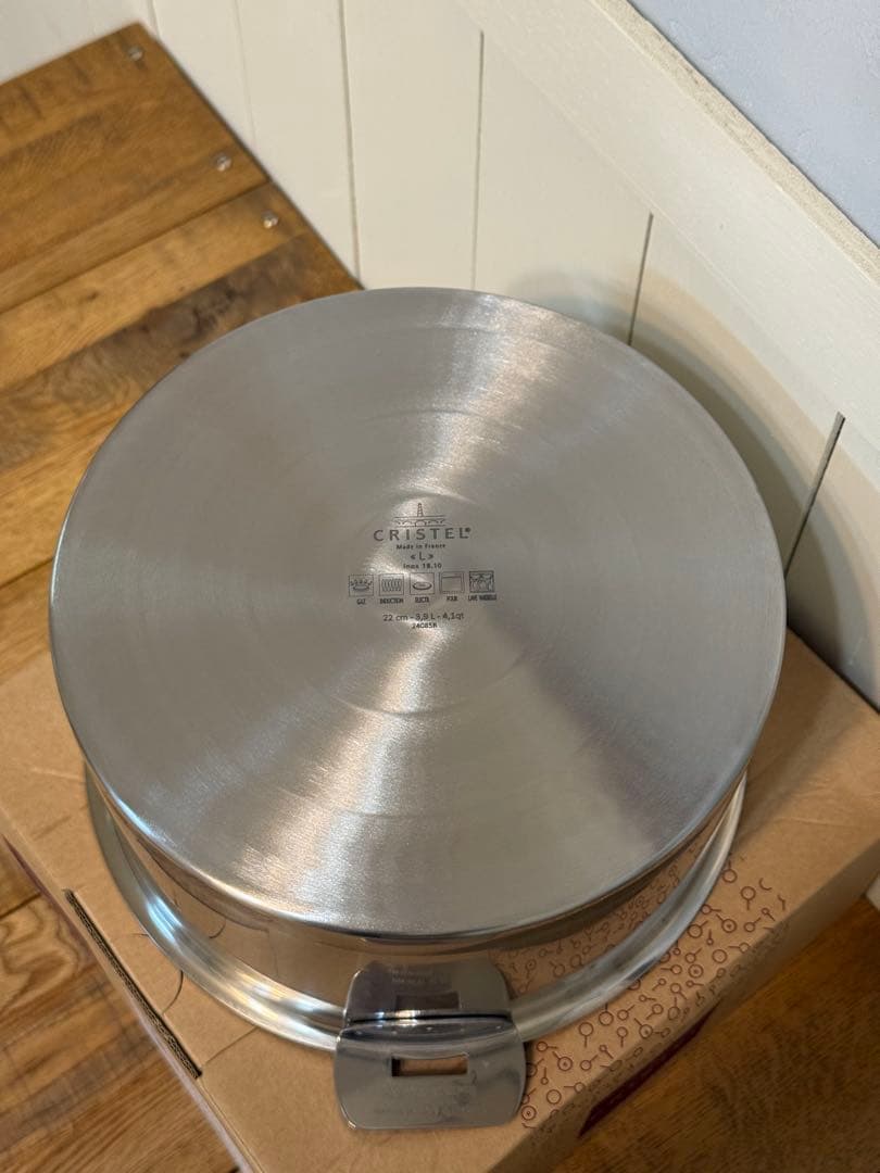 新品 CRISTEL 両手深鍋 L 22cm 蓋なし F22QL