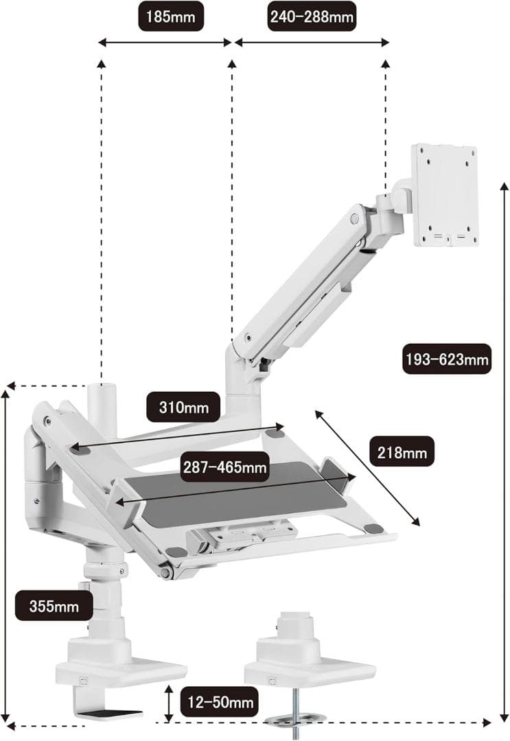 AlterzoneモニターアームALZARMLXLT-DW(最大49インチ)