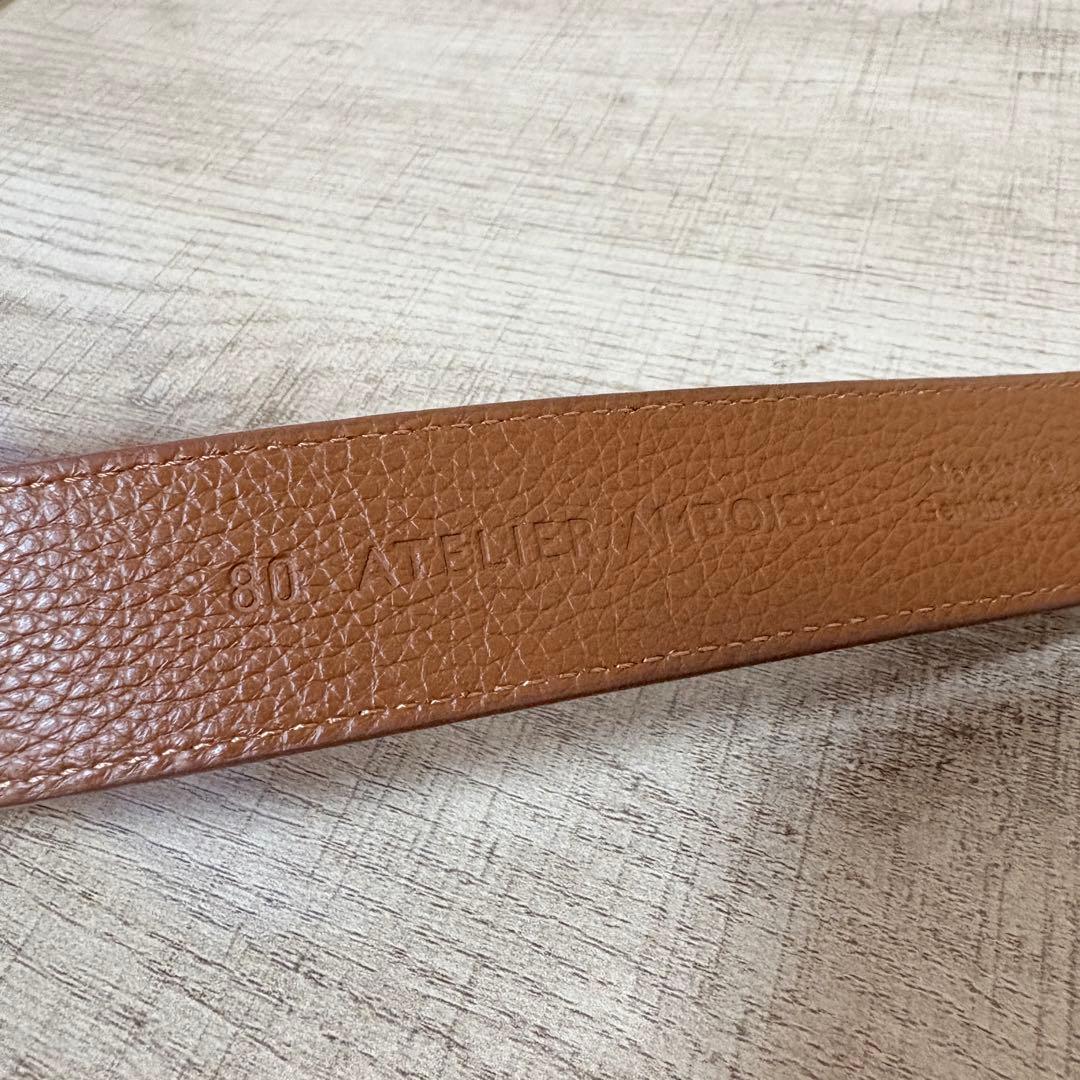 極美品 ATELIER AMBOISE アトリエ アンボワーズ レザー ベルト