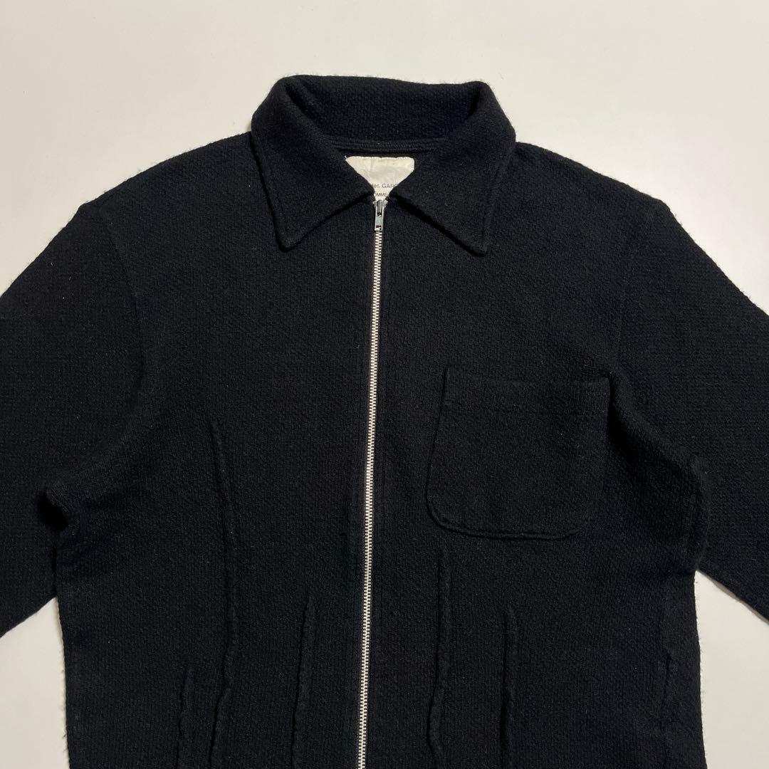 COMME des GARÇONS HOMME ウールジップジャケット ブラック