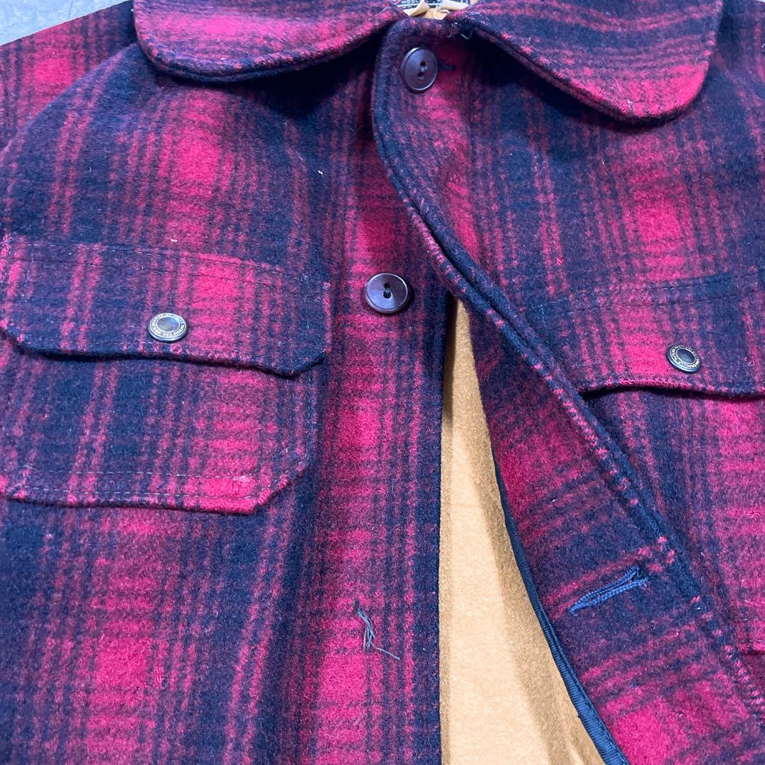 70sウールリッチ ハンティングジャケット バッファローチェック オンブレ L