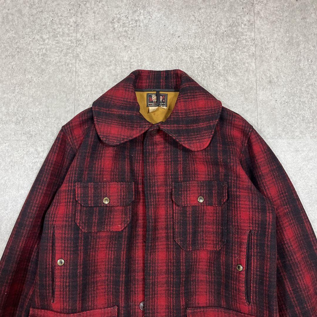 70sウールリッチ ハンティングジャケット バッファローチェック オンブレ L