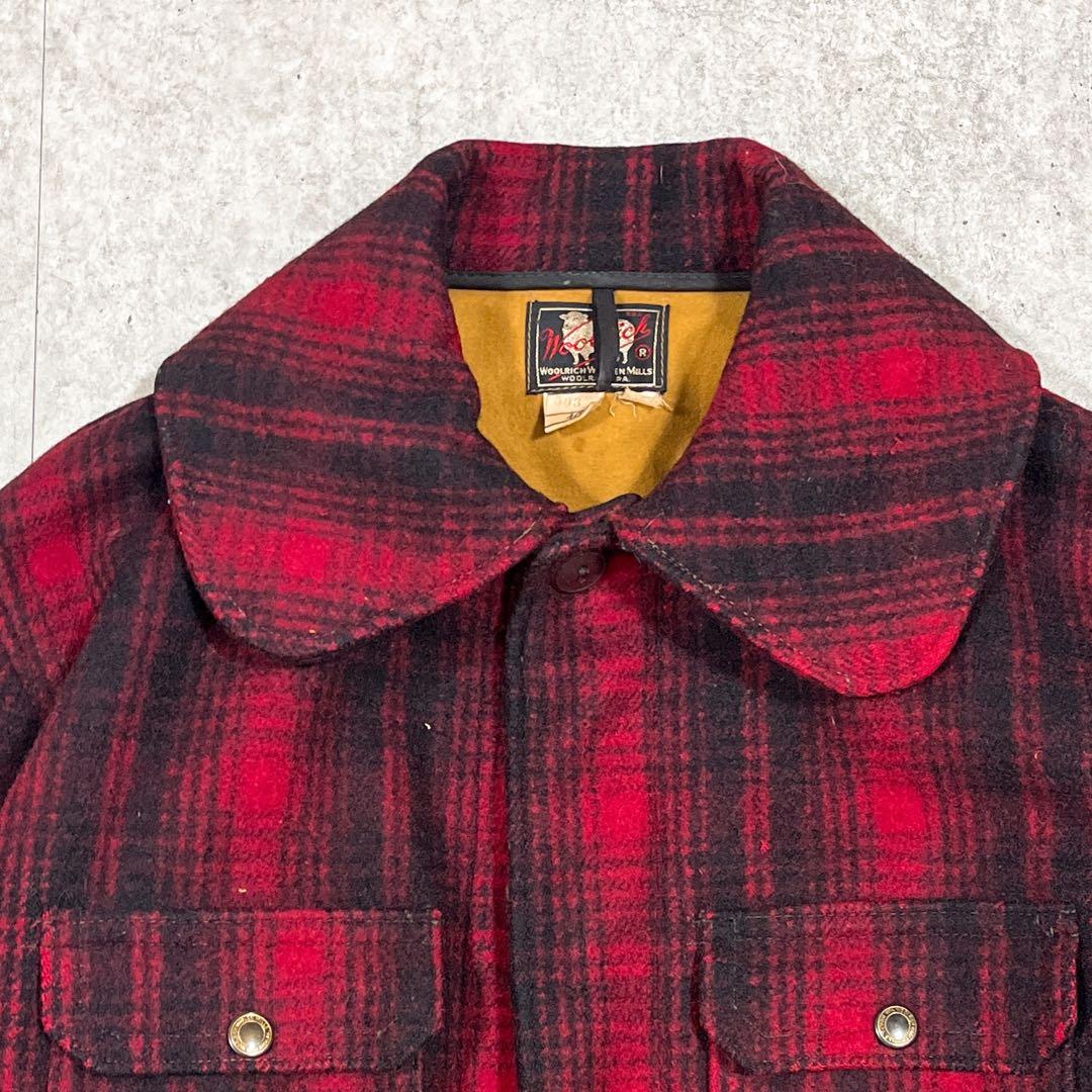 70sウールリッチ ハンティングジャケット バッファローチェック オンブレ L