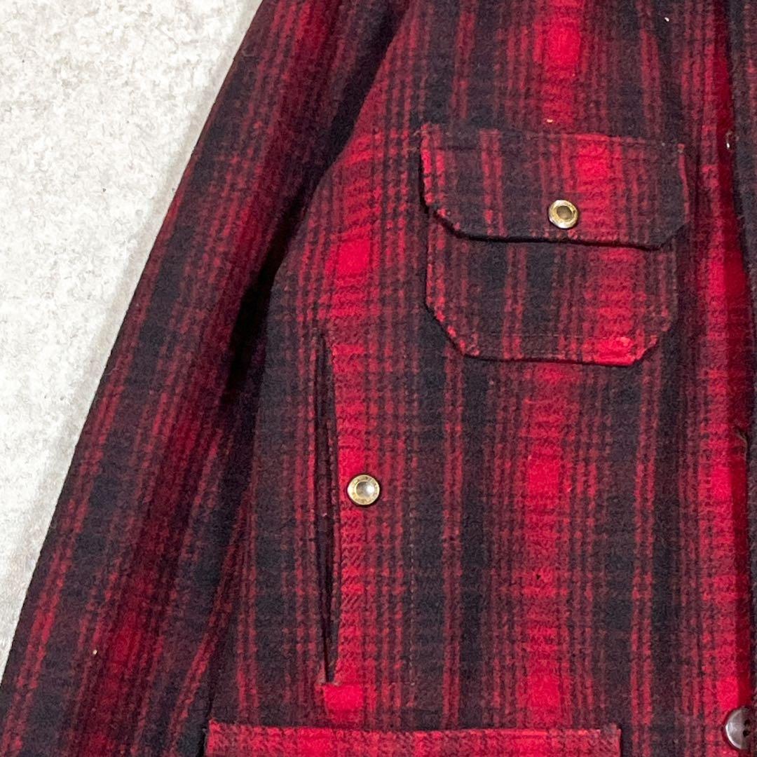 70sウールリッチ ハンティングジャケット バッファローチェック オンブレ L