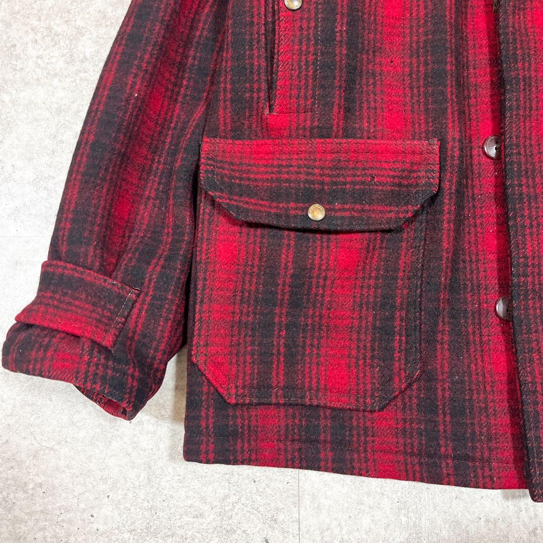 70sウールリッチ ハンティングジャケット バッファローチェック オンブレ L