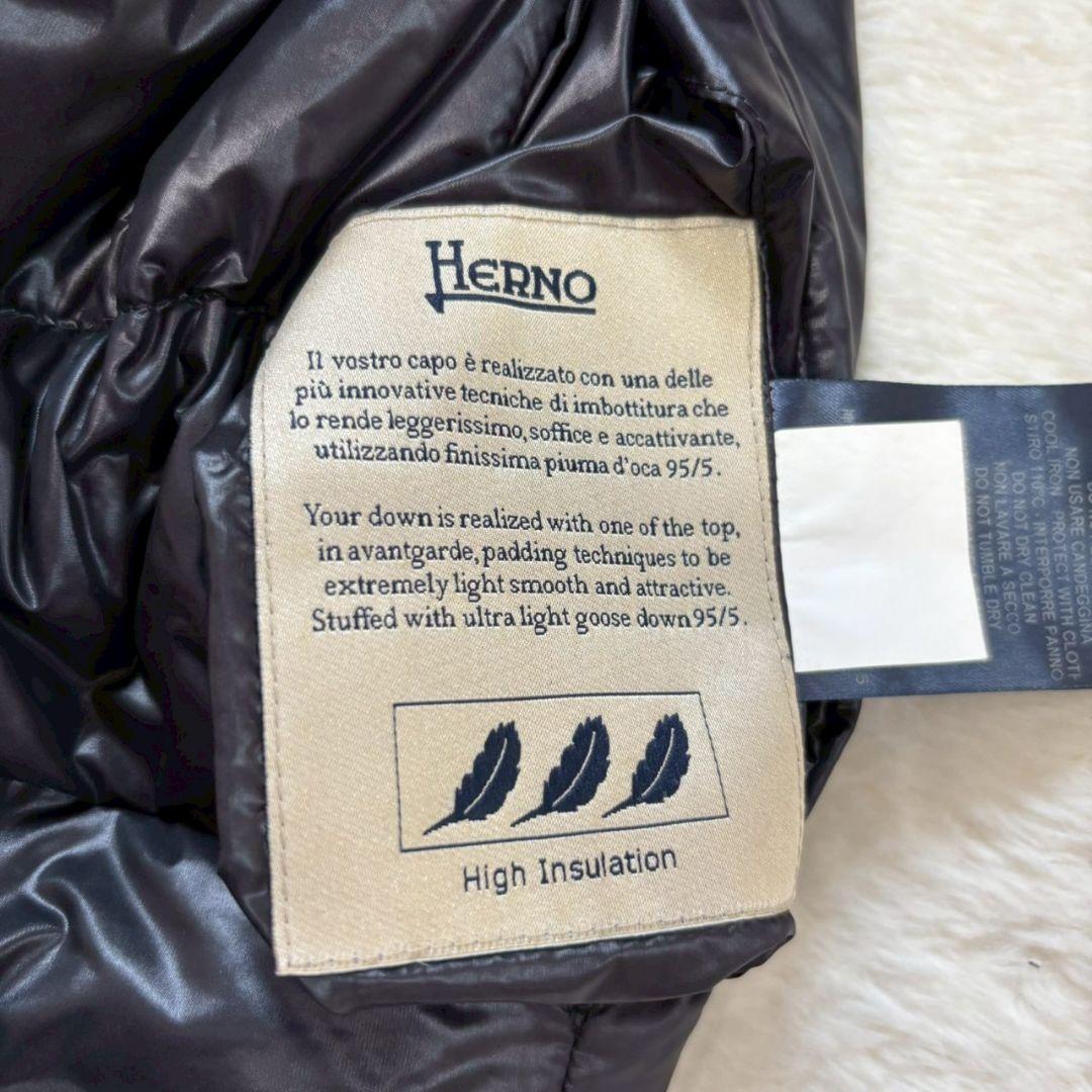 HERNO　ヘルノ　ダウンジャケット　黒　ブラック　42