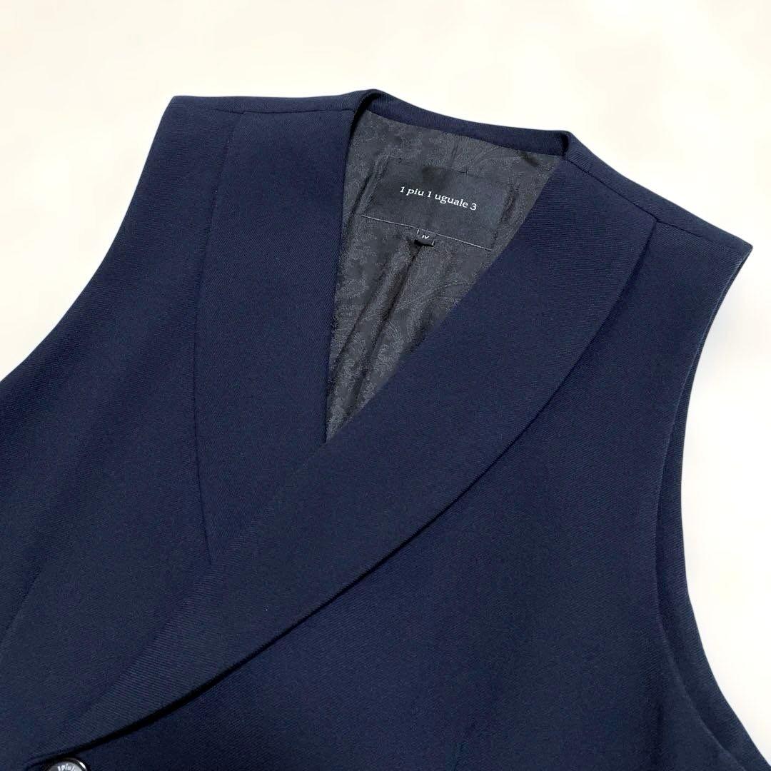 1piu1uguale3 CRAZY RIB GILETジレベストネイビーⅣ