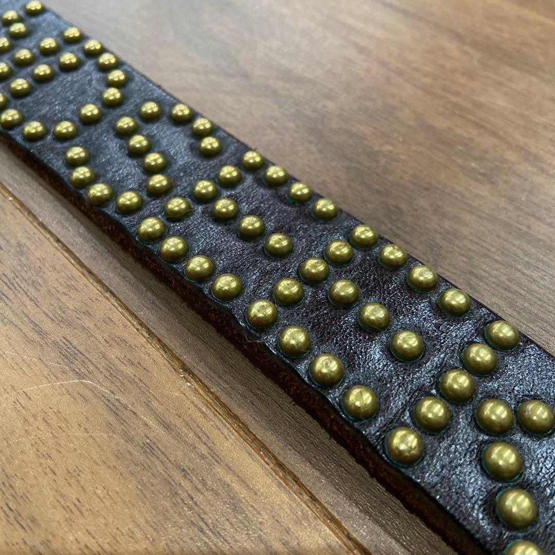 HIDE AND SEEK別注 HTC ナローベルト オレンジ&クリアストーン