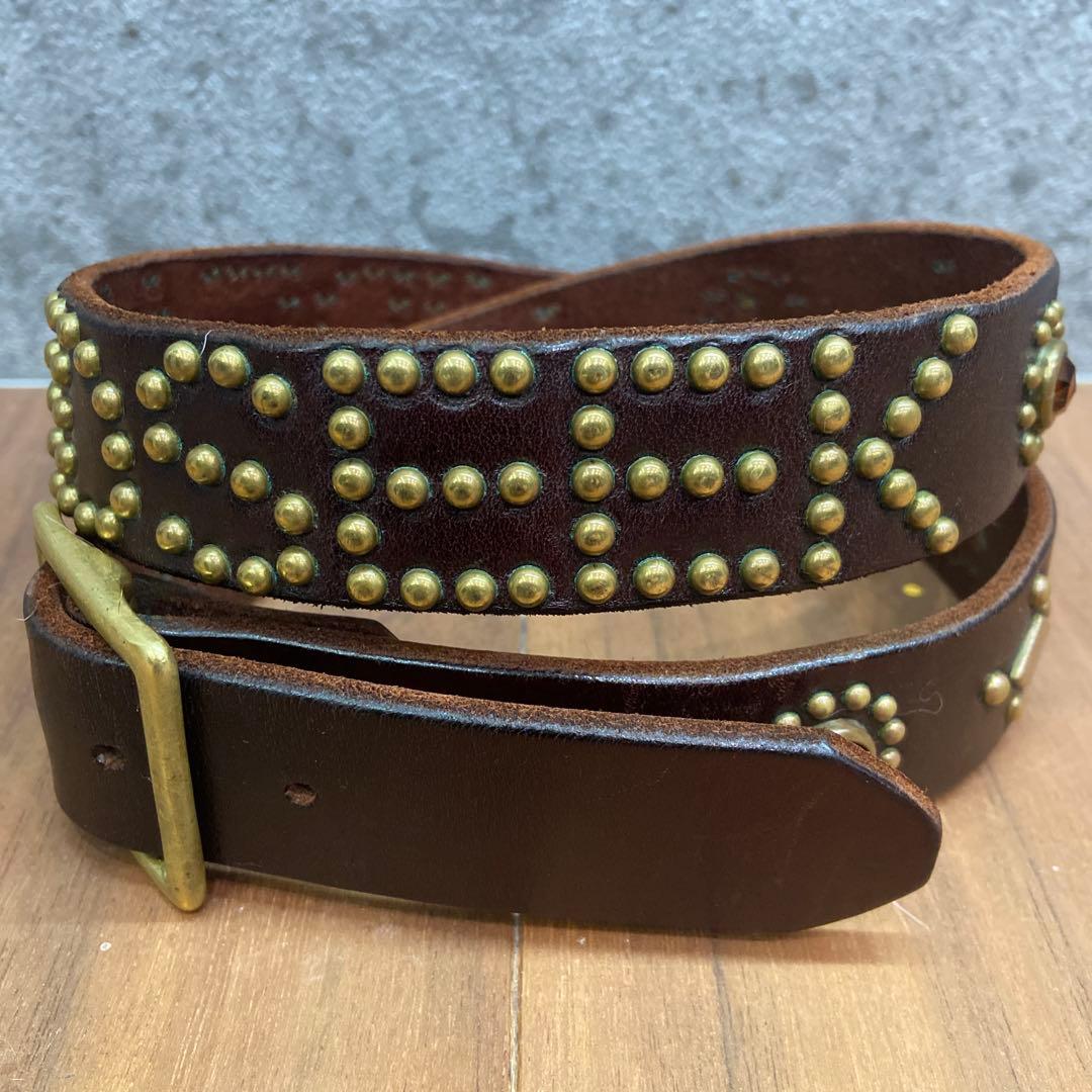 HIDE AND SEEK別注 HTC ナローベルト オレンジ&クリアストーン