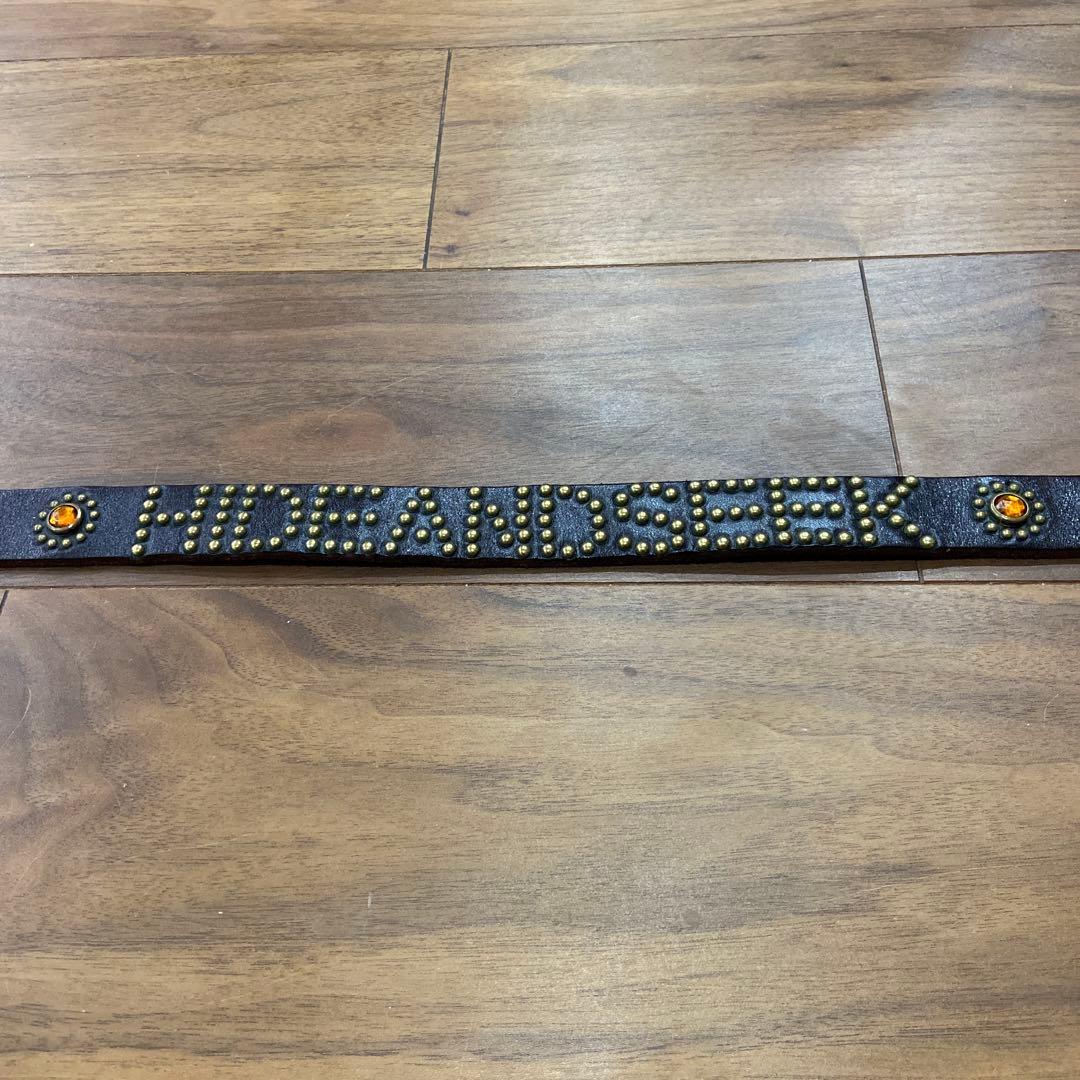 HIDE AND SEEK別注 HTC ナローベルト オレンジ&クリアストーン