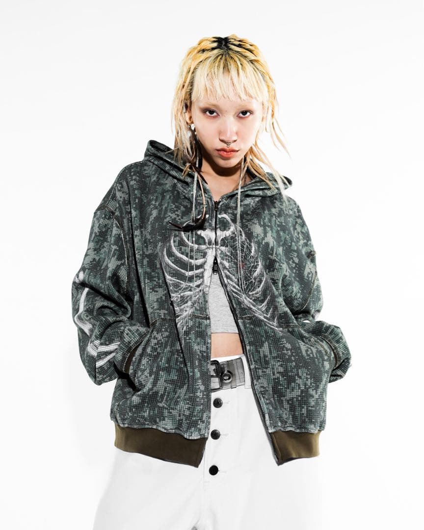 Noremid BONE THERMAL ZIP-UP HOODIE–CAMO