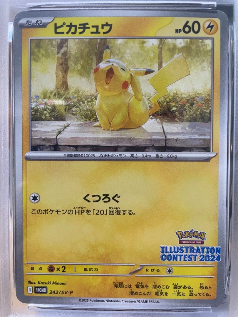 300円スタート企画　PSA10 あくびピカチュウ イラストコンテスト2024