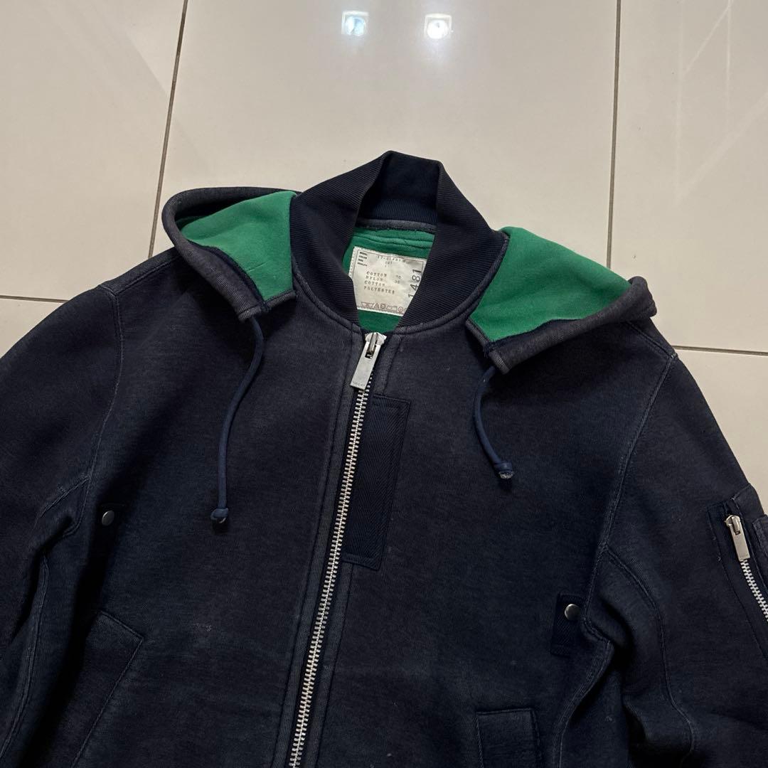 Sacai サカイ スウェットパーカ MA-1 ミリタリー サイズ1