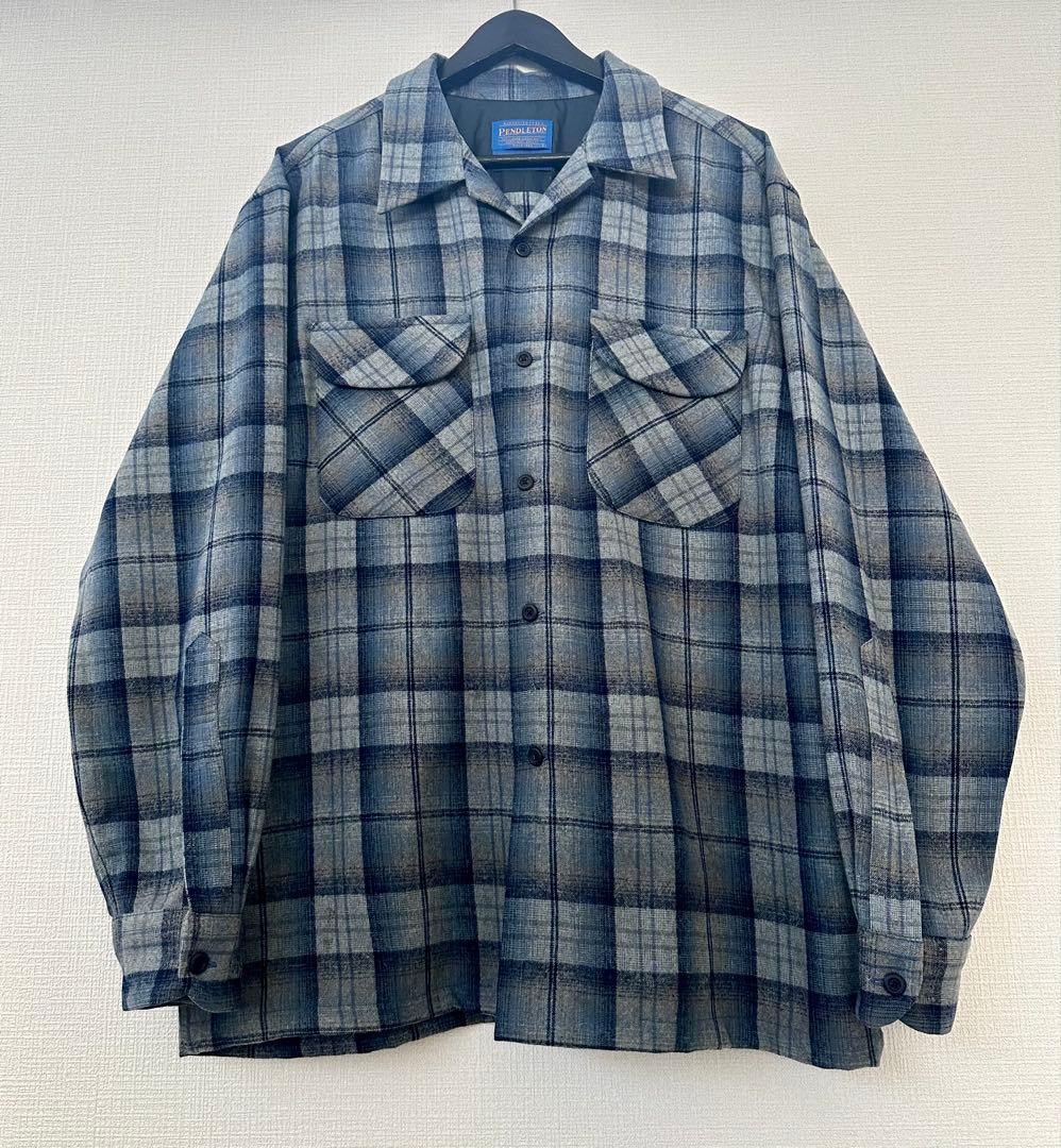 超スペシャル 90s ペンドルトン オンブレ チェック シャツ L ブルー