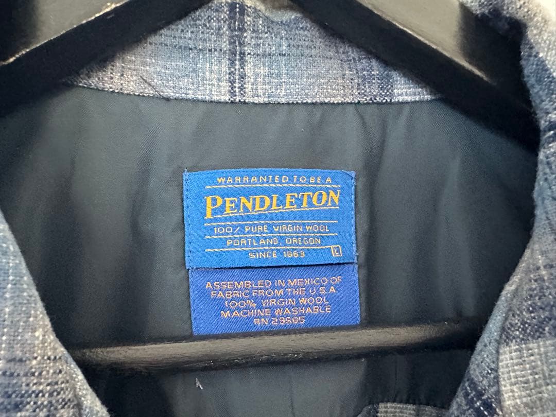 超スペシャル 90s ペンドルトン オンブレ チェック シャツ L ブルー