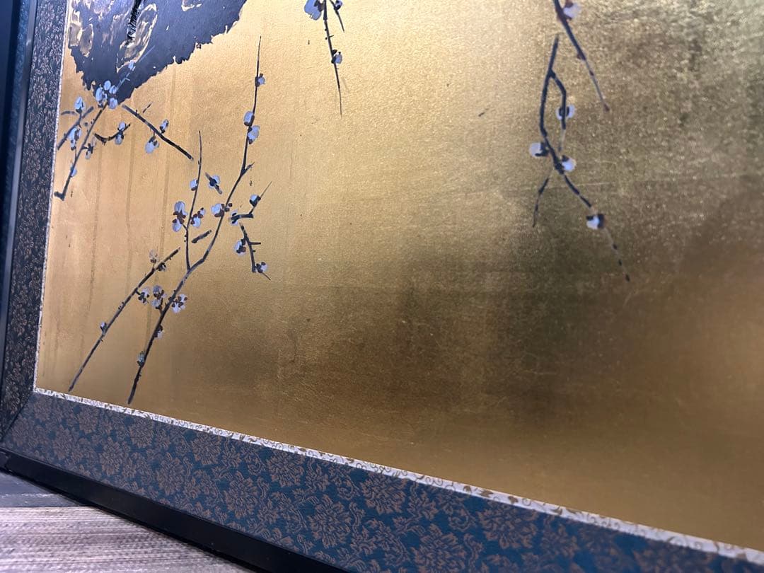 【大幅値下げ】【特価！】金屏風　松竹梅