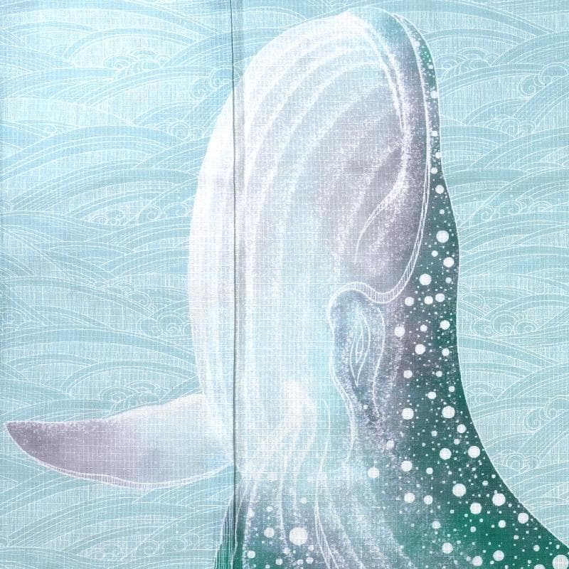 etoile.5❤️ ★ミントグリーン地にクジラと波柄★めずらしい絵羽浴衣