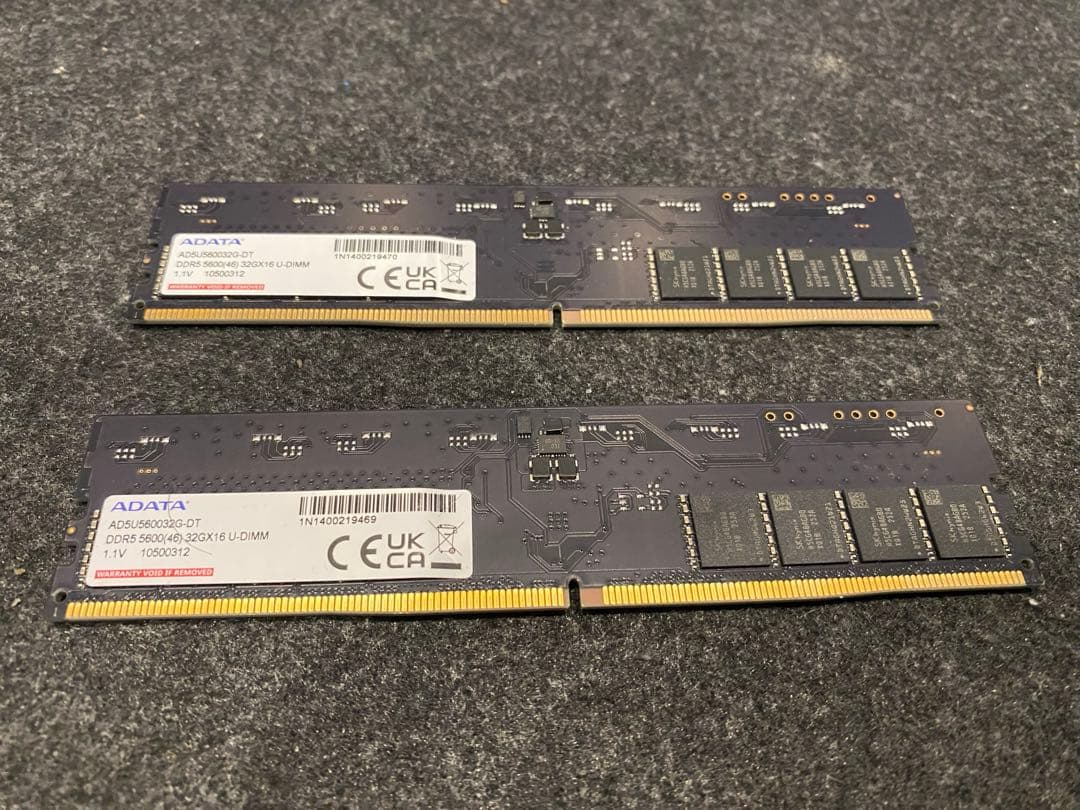 ADATA DDR5-5600 32×2 64GB 動作確認済み