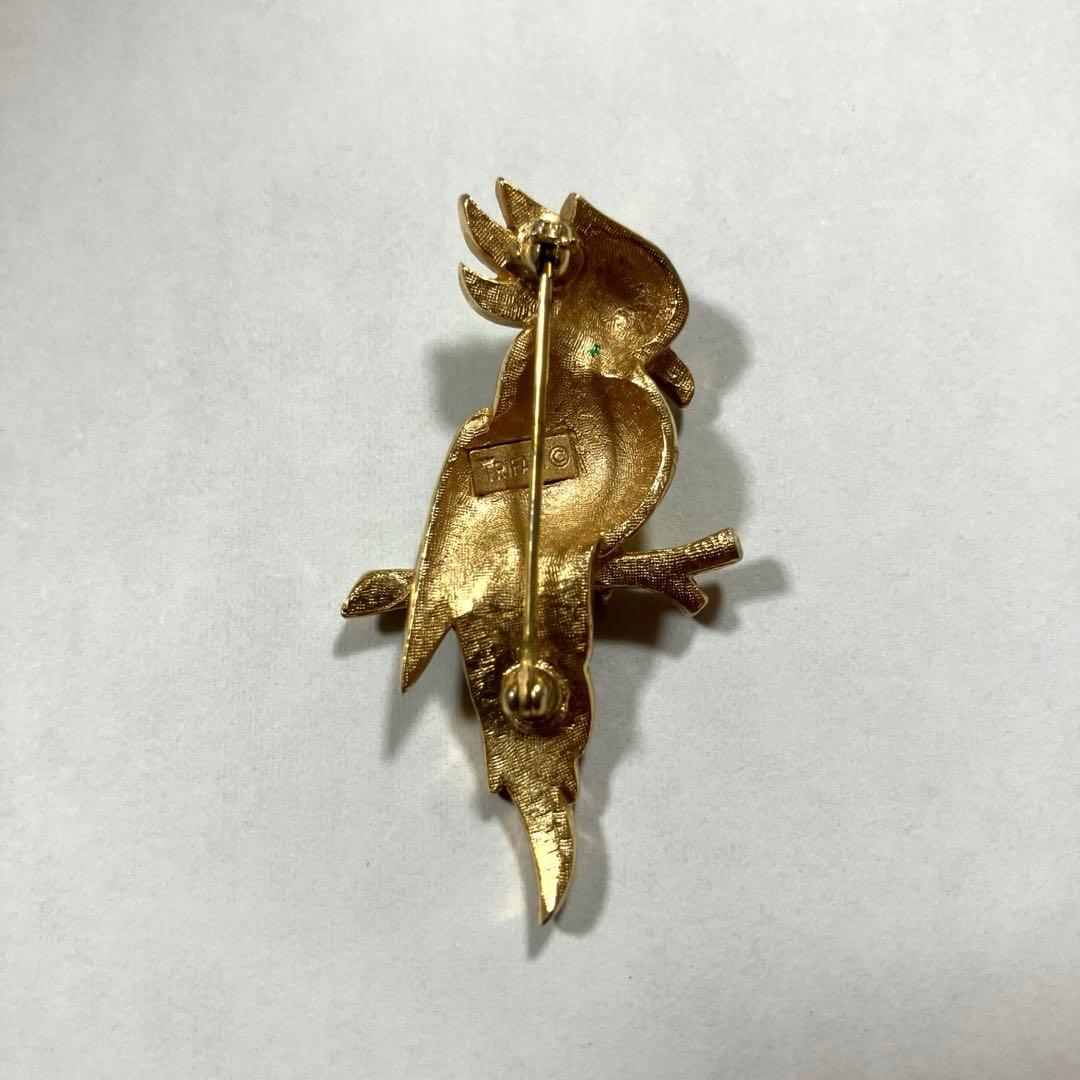 ★Trifari★オウム ブローチ ピン