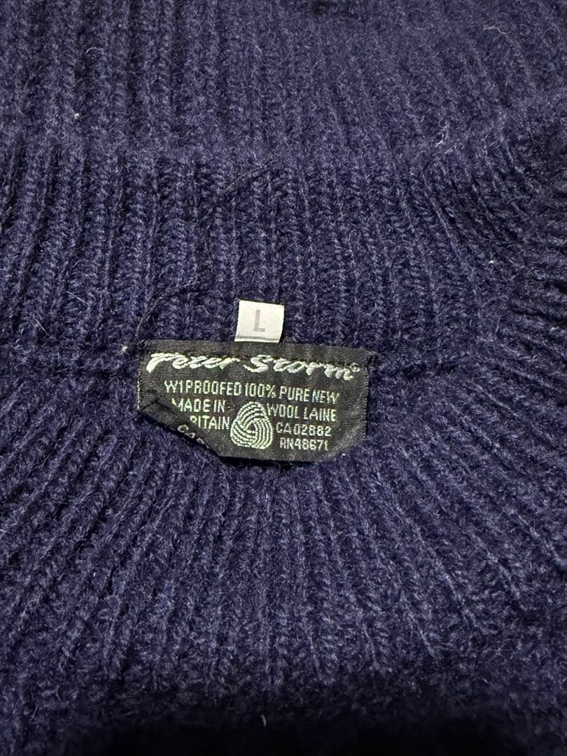 Peter Storm ネイビー Lサイズ ニット　畦編み