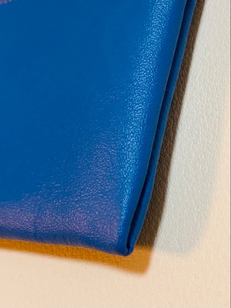 新品 ファミリア デニムバッグ 手刺繍 水色