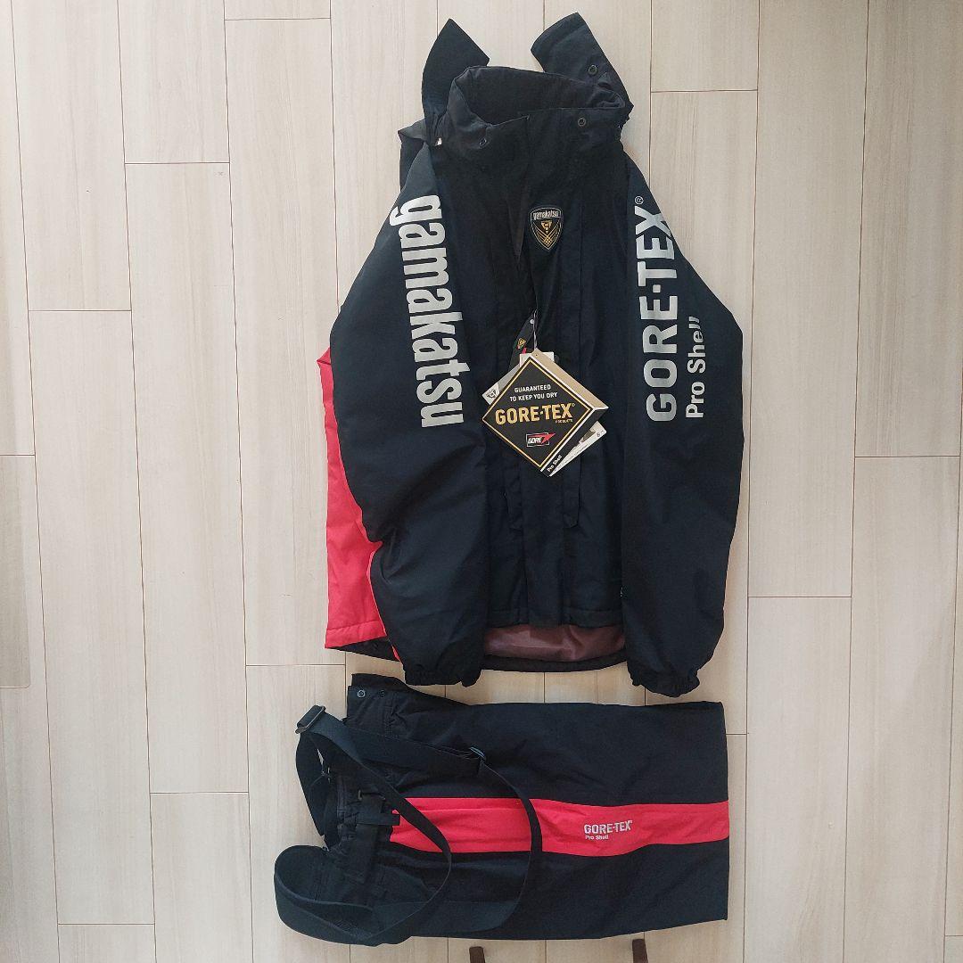 未使用 がまかつ ゴアテックス ウィンドウアップ レインスーツ( Lサイズ)