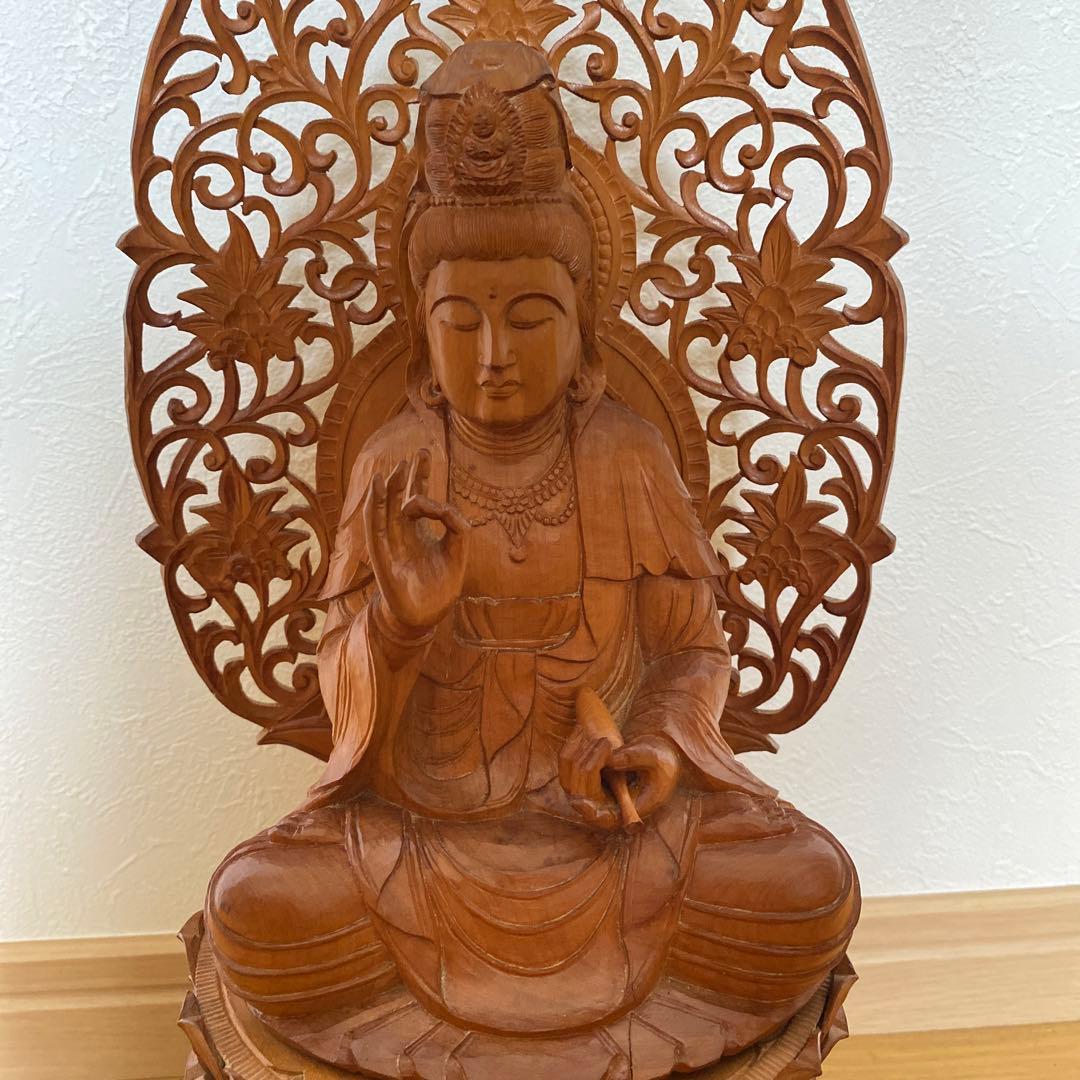 仏教美術 木彫 観音菩薩像 仏像