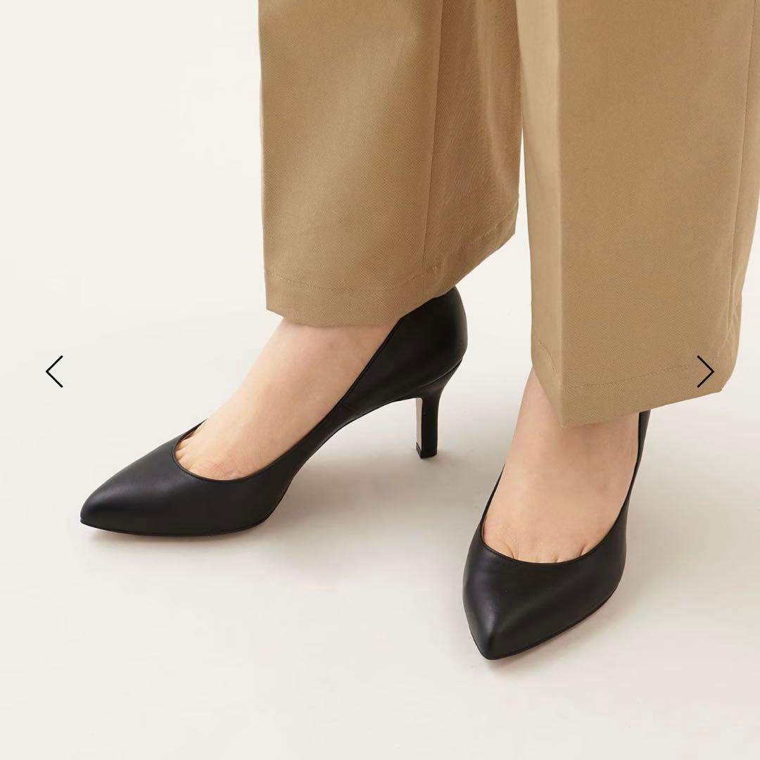 新品 オデットエオディール ポインテッドパンプス 黒 23.5cm