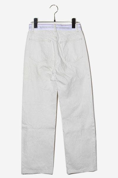 アレキサンダーワン LOGO WEBBING リラックス ストレートデニムパンツ