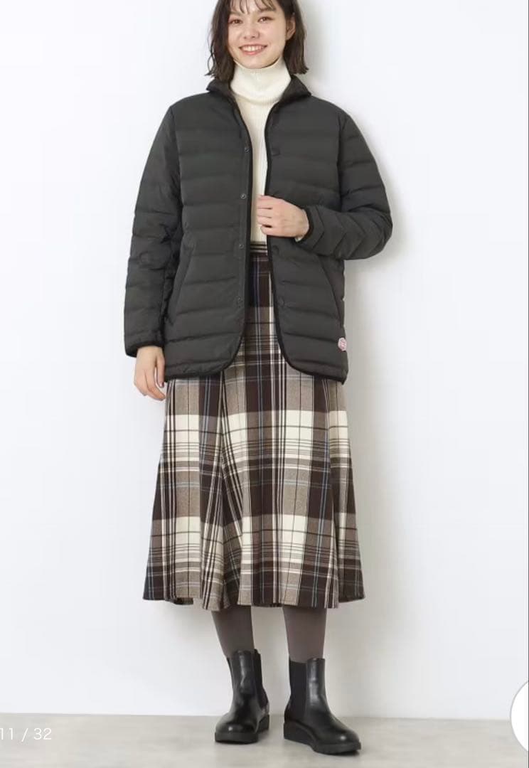 りゅら新品タグ付　バンソンエミレイユ　ステッチレスダウンコート　38 黒